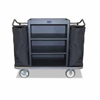 Standard Janitorial Cart, 400 lbs Capacity, Black