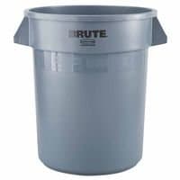 Brute Round Containers, 19 1/2 in x 22 7/8 in, 20 Gallon, Gray