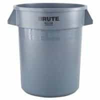 Rubbermaid Brute Round Containers, 19 1/2 in x 22 7/8 in, 20 Gallon, Gray