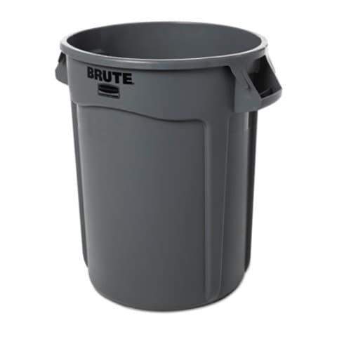 Rubbermaid Brute Gray Round 32 Gal Containers