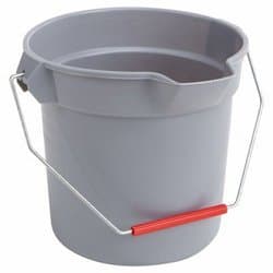 Rubbermaid Brute Gray Plastic Round 10 Gal Bucket w/ Pouring Spout