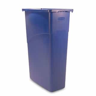 Rubbermaid Slim Jim Blue 23 Gal Rectangular Waste Containers