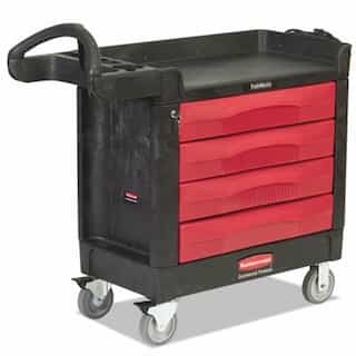 Rubbermaid TradeMaster Cart, 500-lb Cap, One-Shelf, 18-3/8w x 40-5/8d x 33-3/8h, Black