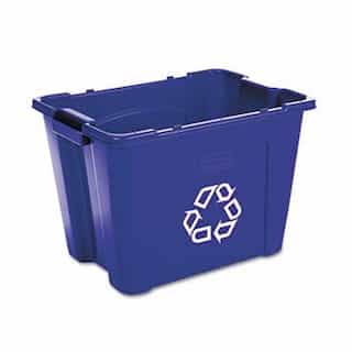 Rubbermaid Blue 14 Gal Recycling Box