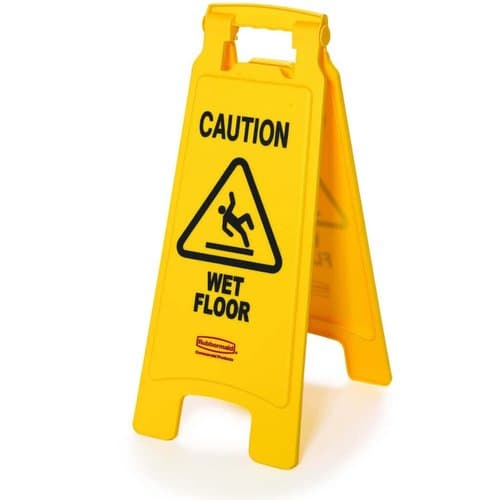 Rubbermaid Yellow ''Caution Wet Floor'' Safety Floor-Folding Sign