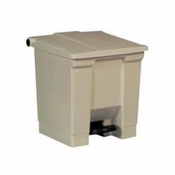 Rubbermaid Beige Plastic Fire-Safe Step-On 8 Gal Receptacle