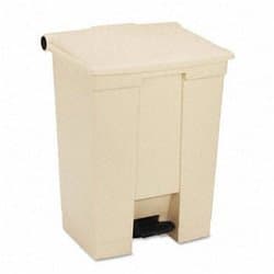 Rubbermaid Beige Plastic Fire-Safe Step-On 12 Gal Receptacle