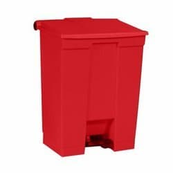 Rubbermaid Red Plastic Fire-Safe Step-On 12 Gal Receptacle