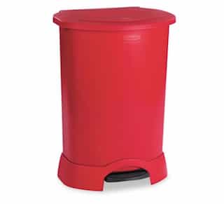 Rubbermaid Red Plastic Medical Waste Step-On 30 Gal Container