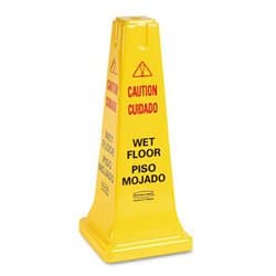 Rubbermaid Yellow "Caution Wet Floor" Safety Cone in English & Spanish