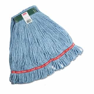 Blue, Medium Cotton/Synthetic Swinger Loop Wet Mop Heads