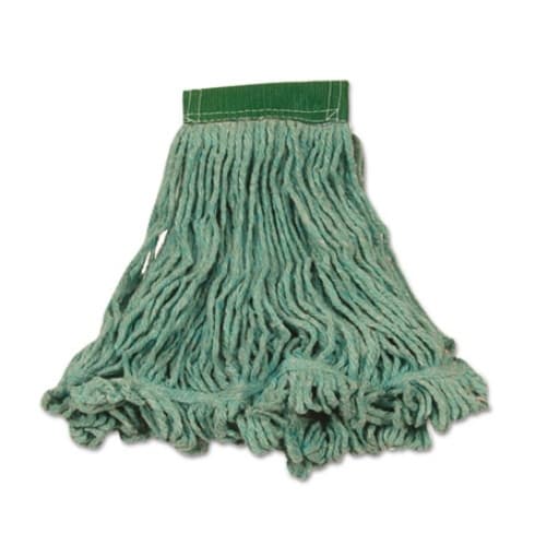 Rubbermaid Green, Medium Cotton/Synthetic Super Stitch Blend Mop Heads