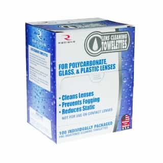 Lens Cleaning Towlettes, 100 Cleaning Wipes
