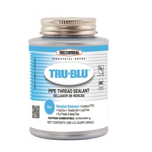 1 Qrt. Tru-Blu Pipe Thread Sealant, Blue
