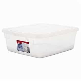 Rubbermaid Roughtote Clear 3 Gal Storage Box
