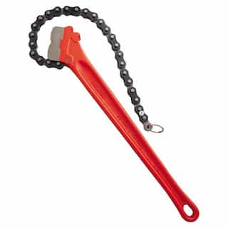 Heavy Duty Chain Wrench with Double Jaw, 20 1/4-in Chain