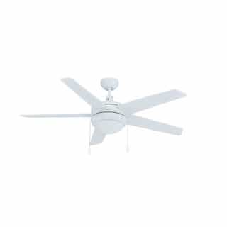 50-in 60W Mirage Ceiling Fan w/ LED Kit, 5-White Blades, White