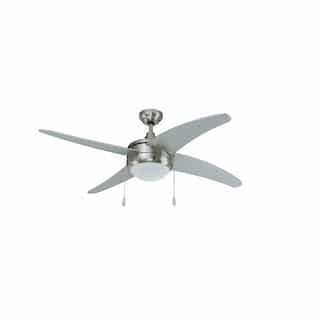 50-in 58W Europa I Ceiling Fan w/ LED Kit, 4-Nickel Blades, Nickel