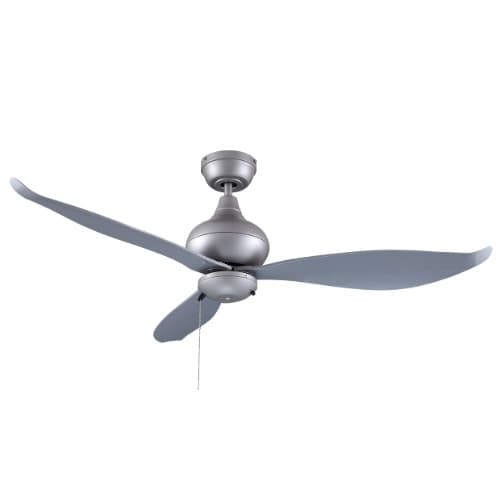 52-in 53W Bosque Ceiling Fan, 3-Brushed Pewter Blades, Brushed Pewter