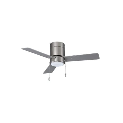 42-in 44W Sabio Ceiling Fan w/LED Kit, 3-Nickel Blades, Brushed Nickel