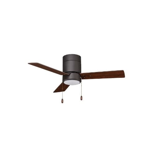 42-in 44W Sabio Ceiling Fan w/ LED Kit, 3-Walnut Blades, Bronze