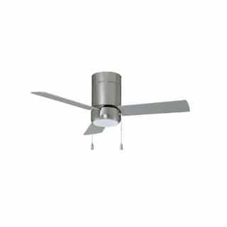 52-in 56W Sabio Ceiling Fan w/LED Kit, 3-Nickel Blades, Brushed Nickel