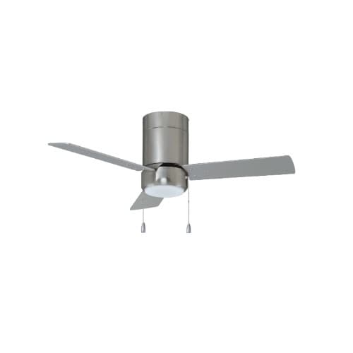 Royal Pacific 52-in 56W Sabio Ceiling Fan w/LED Kit, 3-Nickel Blades, Brushed Nickel