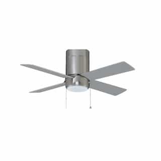 42-in 43W Metalis Ceiling Fan w/ LED Kit, 4-Nickel Blades, Nickel