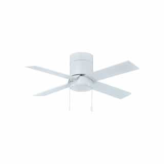52-in 56W Metalis Ceiling Fan w/ LED Kit, 4-White Blades, White