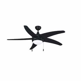 Royal Pacific 50-in 60W Mirage I Ceiling Fan w/ LED Kit, 5-Black Blades, Black