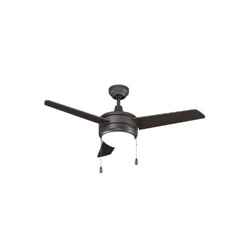 52-in 49W Contempo IV Ceiling Fan w/ LED Kit, 3-Bronze Blades, Bronze