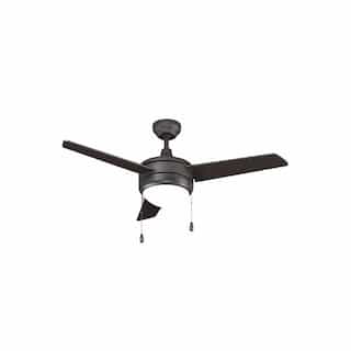 52-in 49W Contempo IV Ceiling Fan w/ LED Kit, 3-Bronze Blades, Bronze