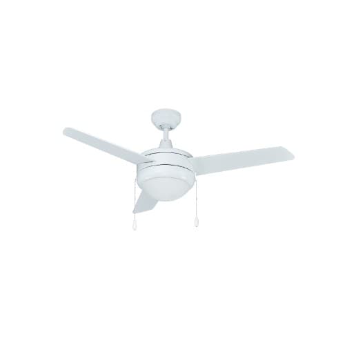 52-in 49W Contempo IV Ceiling Fan w/ LED Kit, 3-White Blades, White