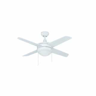 Royal Pacific 52-in 49W Europa IV Ceiling Fan w/ LED Kit, 4-White Blades, White
