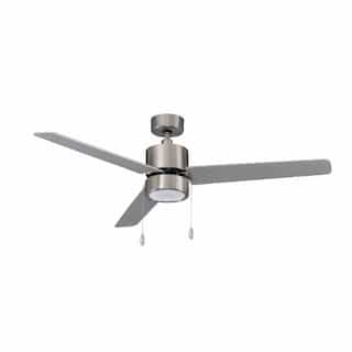 52-in 50W Aldea III Ceiling Fan w/ LED Kit, 3-Nickel Blades, Nickel