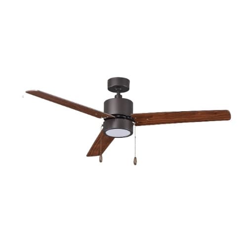52-in 50W Aldea III Ceiling Fan w/ LED Kit, 3-Walnut Blades, Bronze