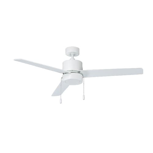 52-in 50W Aldea III Ceiling Fan w/ LED Kit, 3-White Blades, White