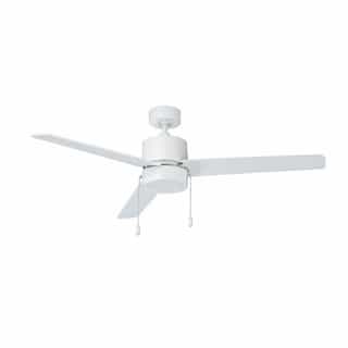 52-in 50W Aldea III Ceiling Fan w/ LED Kit, 3-White Blades, White