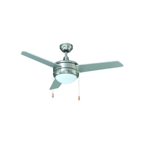 Royal Pacific 44-in 48W Contempo II Ceiling Fan w/ LED Kit, 3-Nickel Blades, Nickel