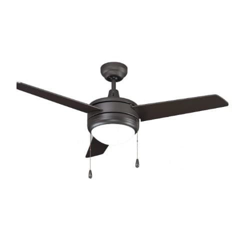 Royal Pacific 44-in 48W Contempo II Ceiling Fan w/ LED Kit, 3-Bronze Blades, Bronze