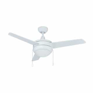 44-in 48W Contempo II Ceiling Fan w/ LED Kit, 3-White Blades, White