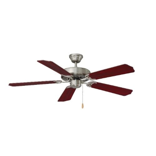 Royal Pacific 52-in 39W Royal Star Ceiling Fan, 5-Rosewood Blades, Brushed Nickel