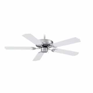 Royal Pacific 52-in 39W Royal Star Ceiling Fan, 5-White Blades, Brushed Nickel