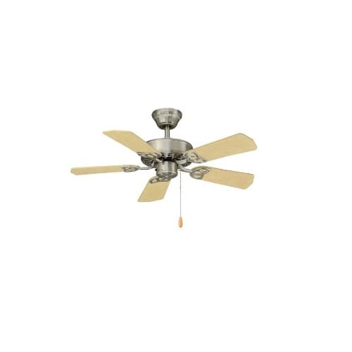 Royal Pacific 30-in 28W Royal Knight II Ceiling Fan, 5-Maple Blades, Brushed Nickel