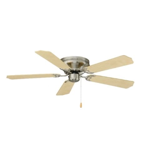 Royal Pacific 52-in 47W Royal Knight Hugger Ceiling Fan, 5-Maple Blades, Nickel