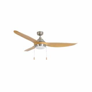 60-in 65W Colibri Ceiling Fan w/ LED Kit, 3-Maple Blades, Nickel