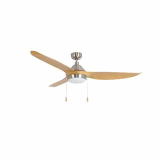 60-in 61W Colibri Ceiling Fan w/ LED Kit, 3-Maple Blades, Nickel