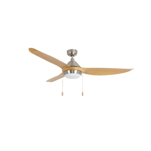 Royal Pacific 60-in 61W Colibri Ceiling Fan w/ LED Kit, 3-Maple Blades, Nickel