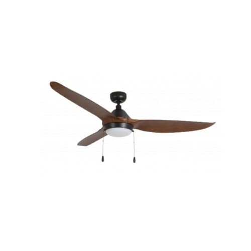 Royal Pacific 60-in 61W Colibri Ceiling Fan w/ LED Kit, 3-Walnut Blades, Bronze