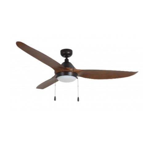 Royal Pacific 60-in 65W Colibri Ceiling Fan w/ LED Kit, 3-Walnut Blades, Bronze